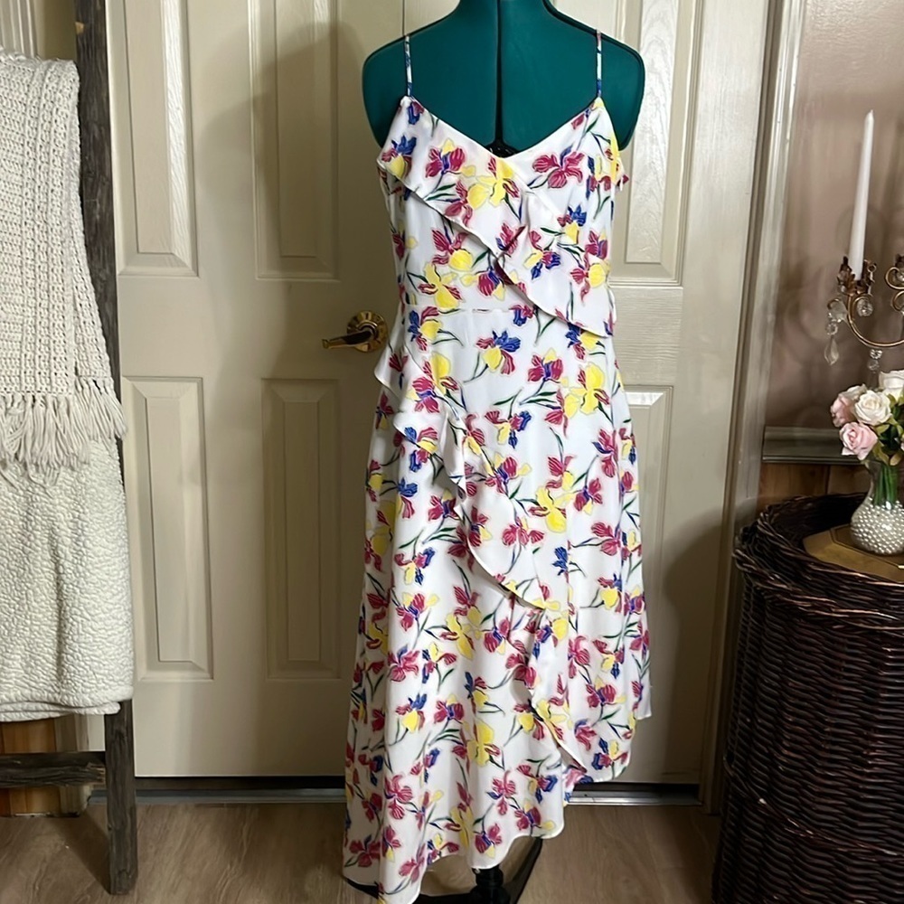Banana Republic asymmetrical floral dress(166)
